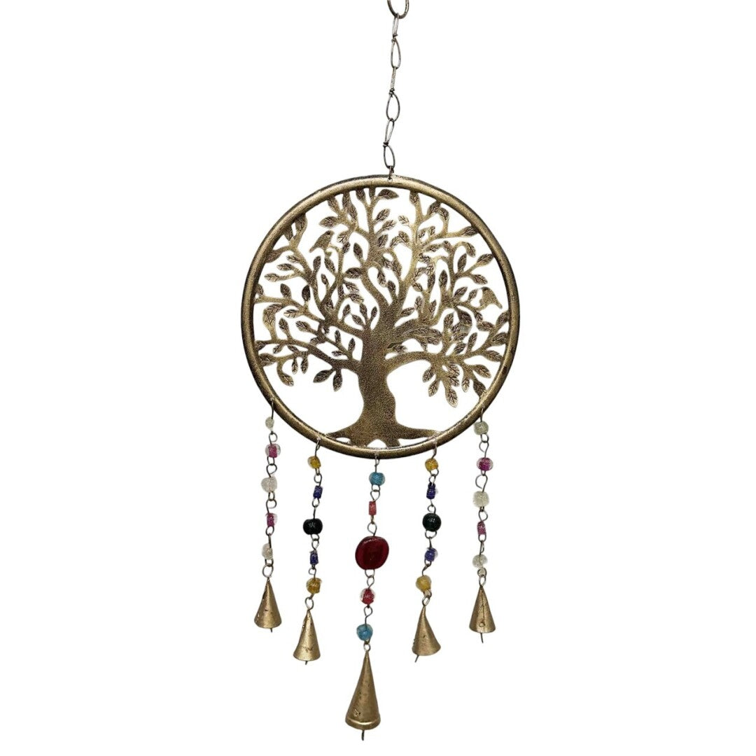 Espanta Espirito Dourado, Arvore da Vida, Sinos, Pedra Encarnada Grande, e Multi-Cor