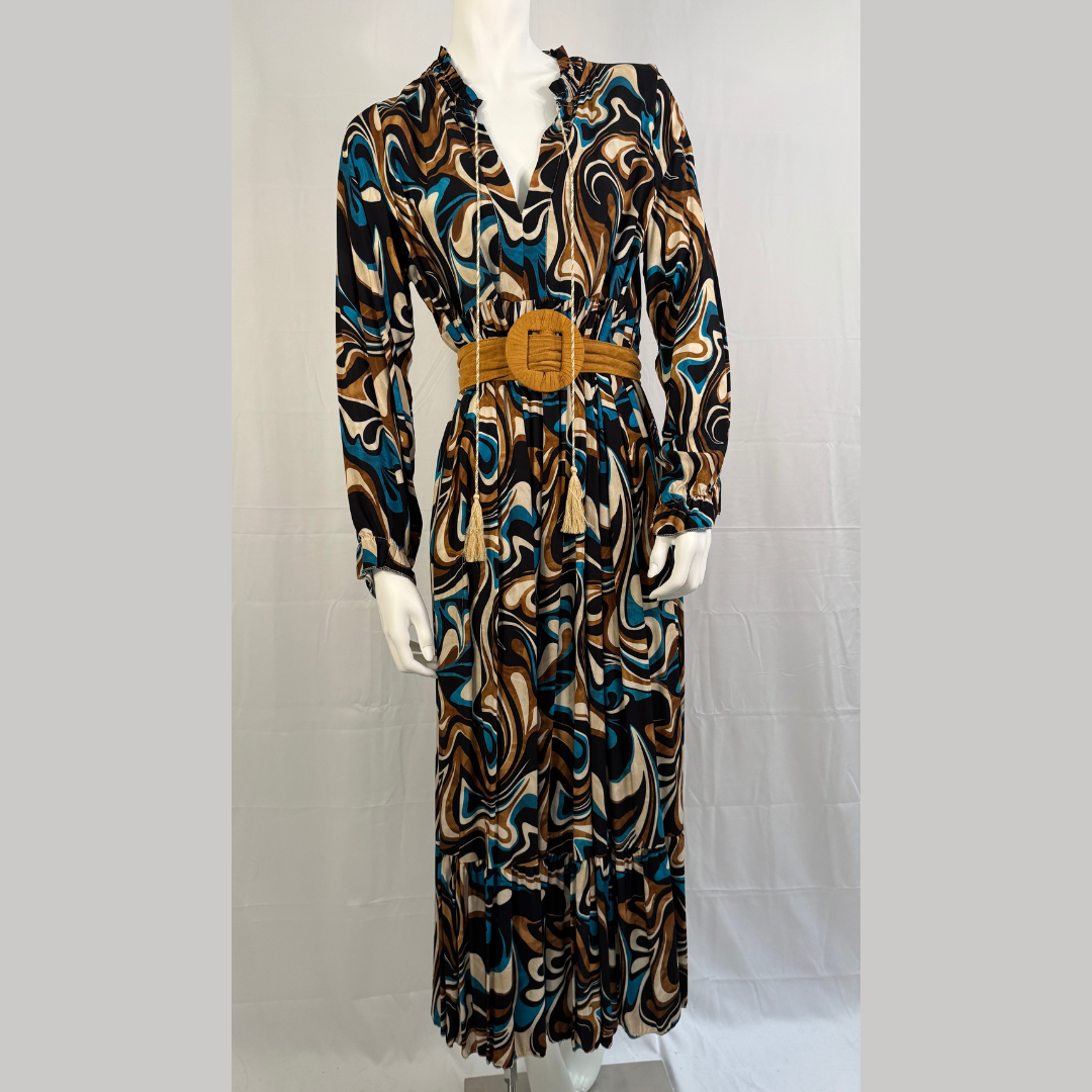 Vestido Estampado Comprido