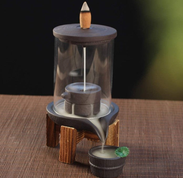 Queimador de Incenso Refluxo - Cascata de Casa de Chá