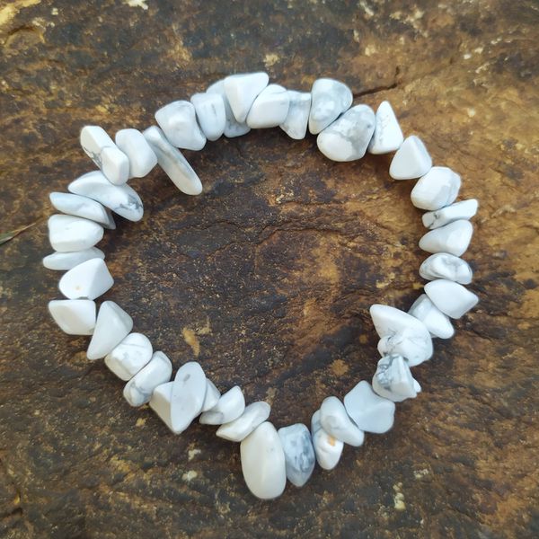 Pulseira Cascalho Jaspe Branco