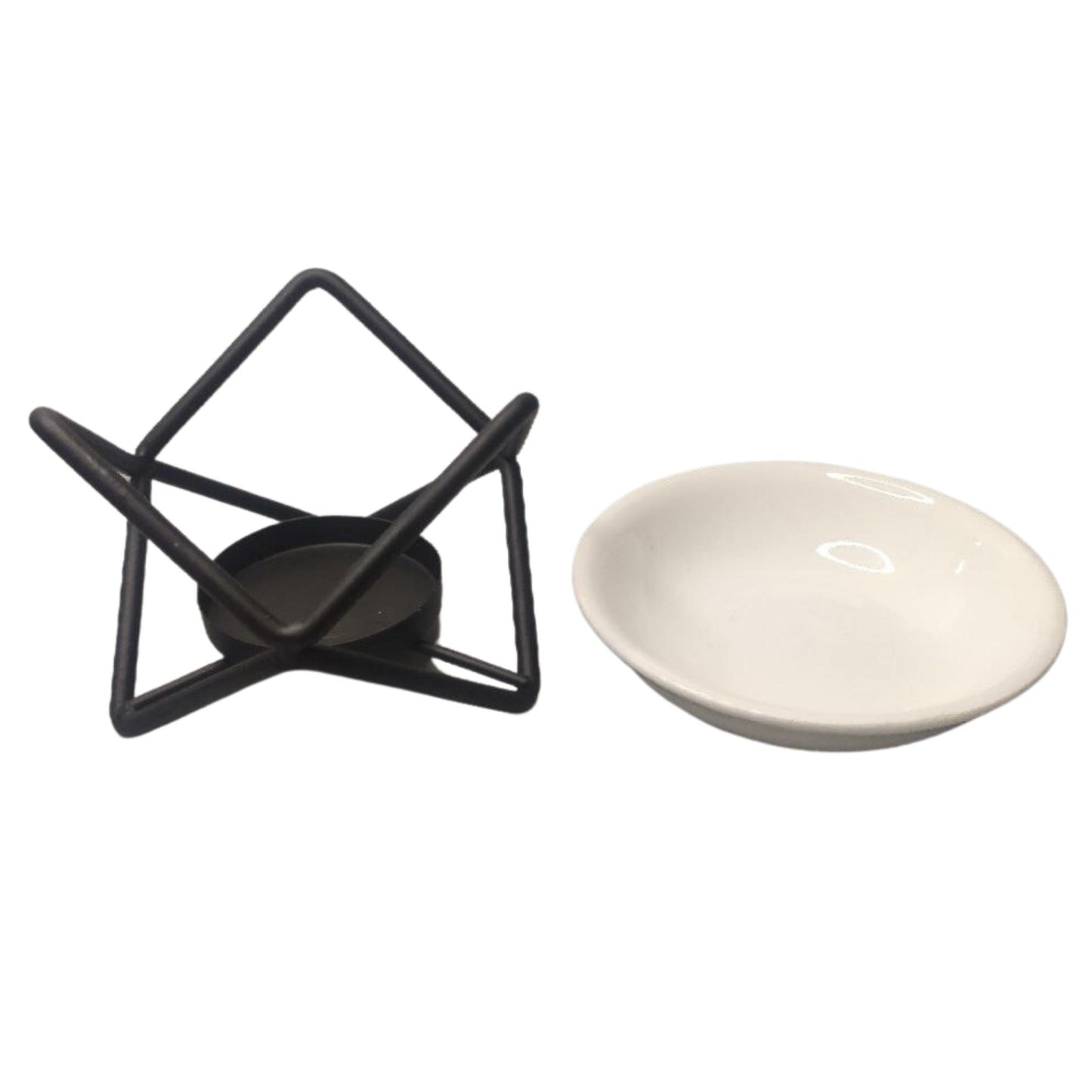 Queimador Suporte hexagonal em cerâmica e metal