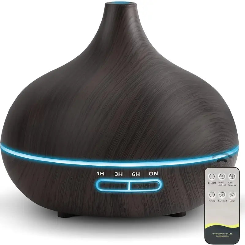 Difusor de Aroma LED (com comando) Madeira Escura