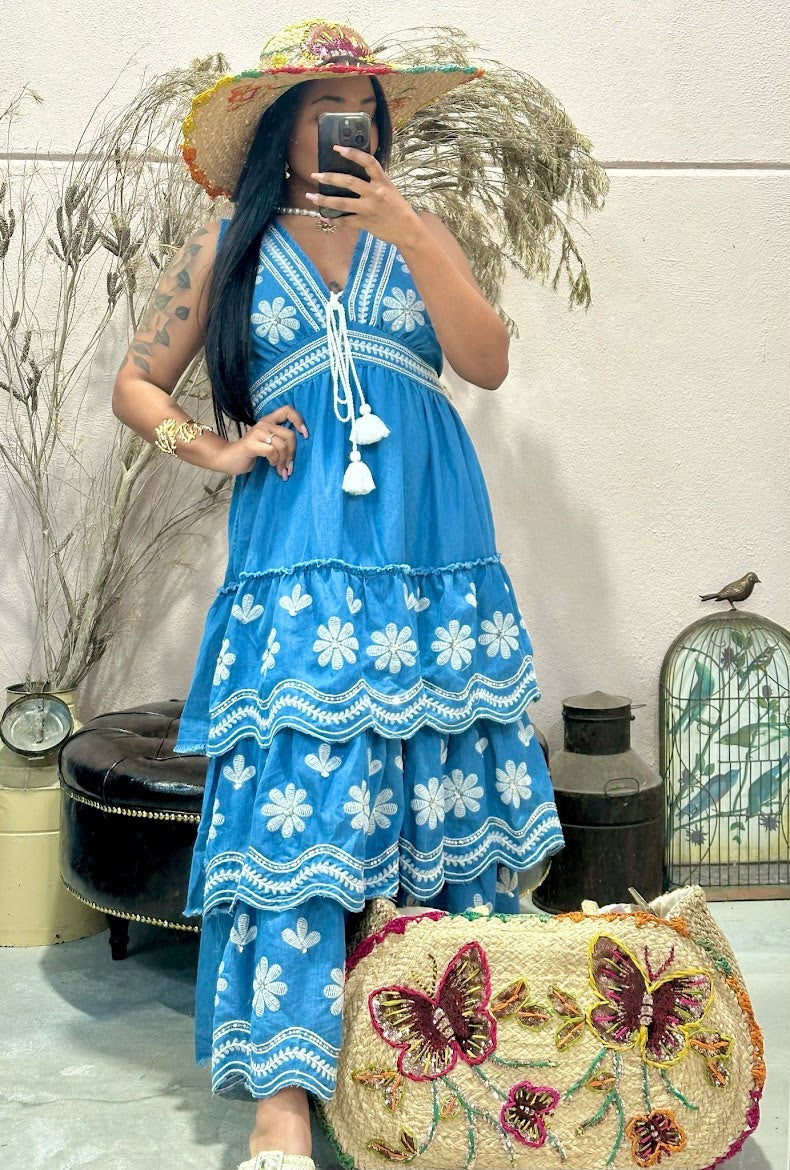 6510 Vestidos, Azul Ganga Escuro (S/M)