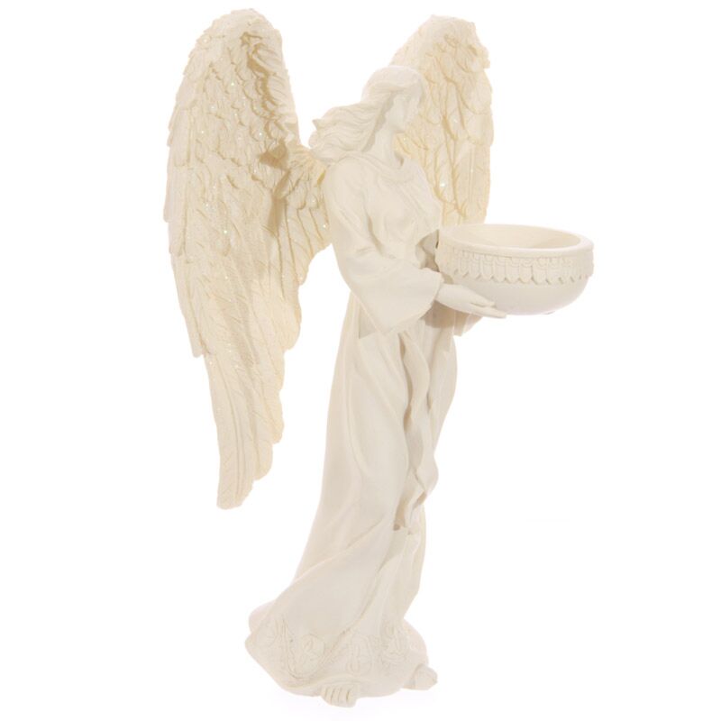 Porta Velas Figura de Anjo 23cm