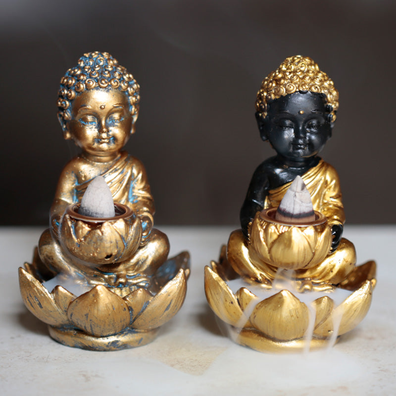 Queimador de Incenso Refluxo - Buda e Lotus Pequenos