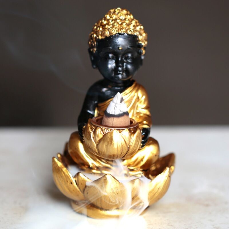 Queimador de Incenso Refluxo - Buda e Lotus Pequenos