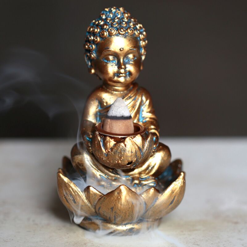 Queimador de Incenso Refluxo - Buda e Lotus Pequenos