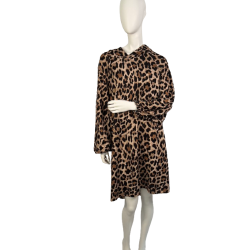 Vestido Tigresa Camel com Capucho