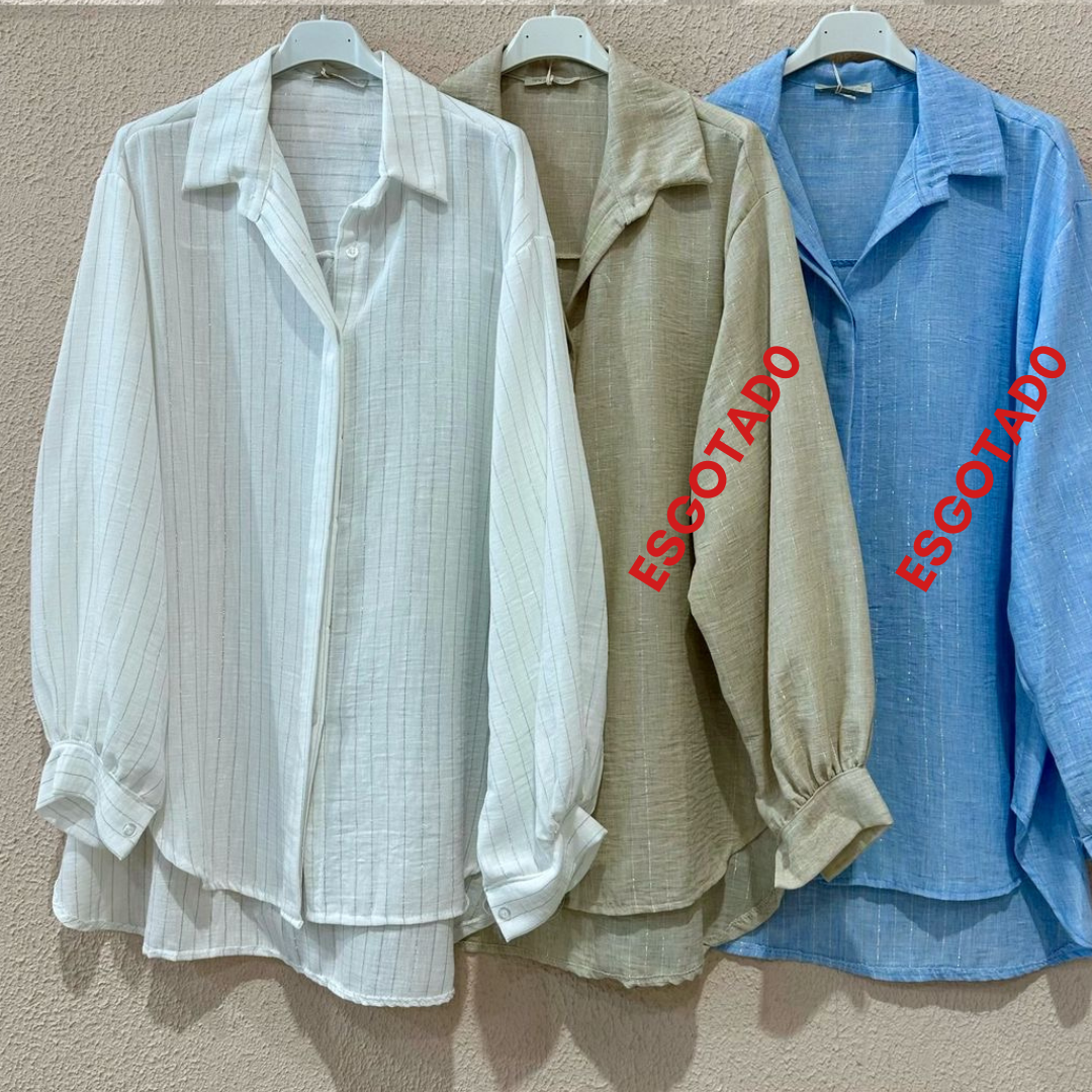 Camisa Risca Prata
