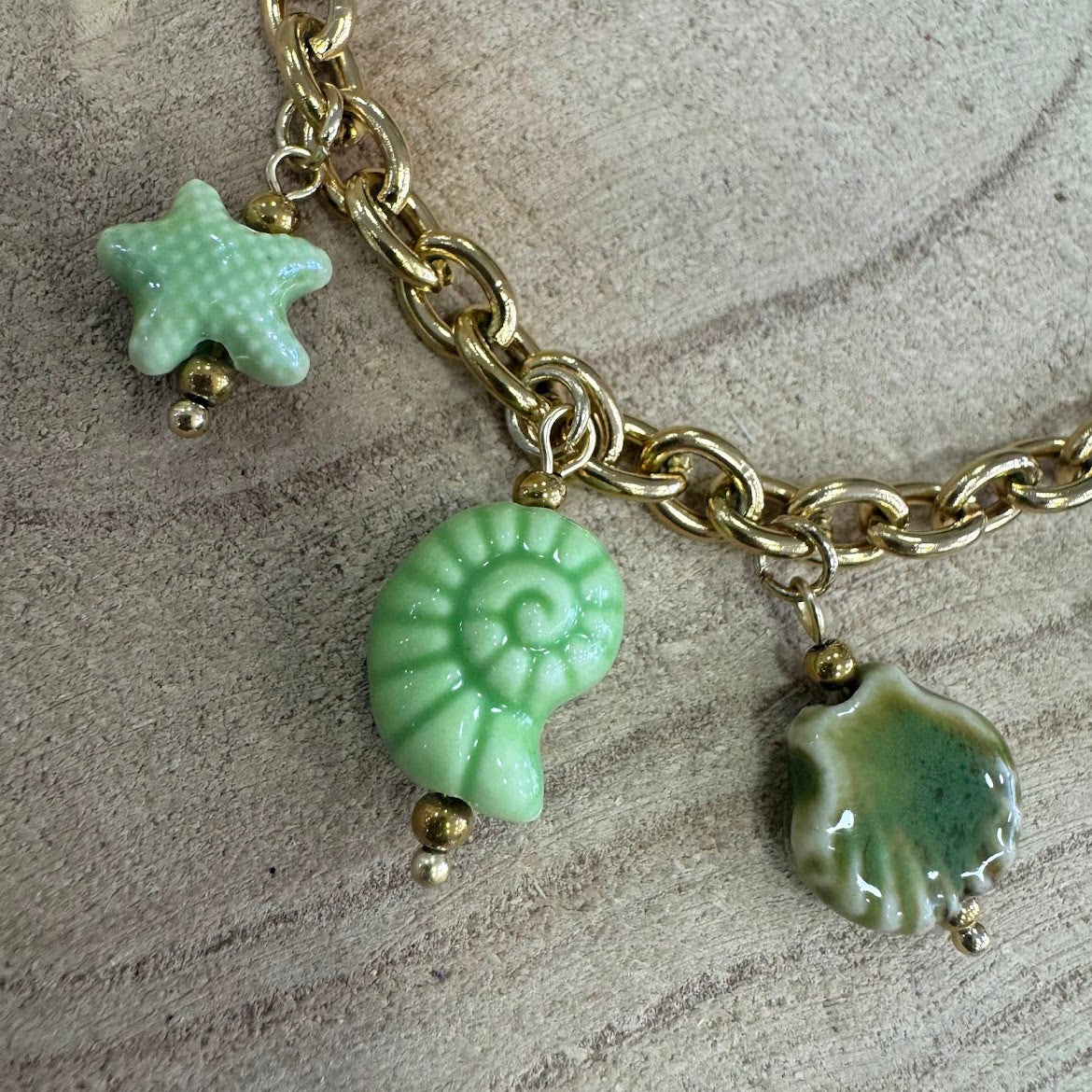 Pulseiras Conchinhas de Cor (VARIEDADES) Verde