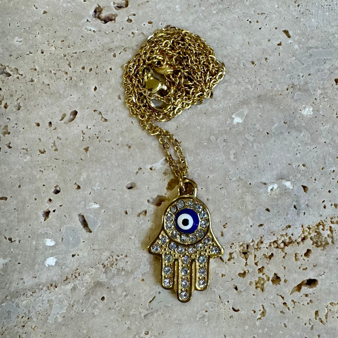 Colar de Aço (Mão de Fatima, Estrela, Libelinha) Libelinha Dourada