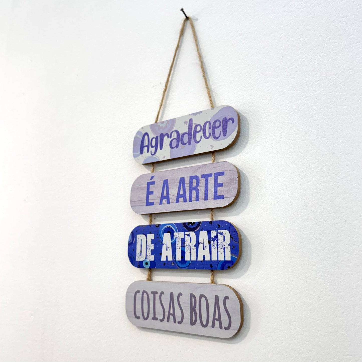 Placa Parede MDF - agradecer é a arte...