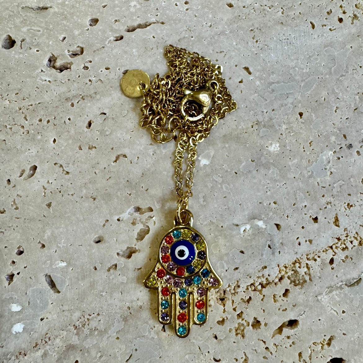 Colar de Aço (Mão de Fatima, Estrela, Libelinha) Libelinha Dourada