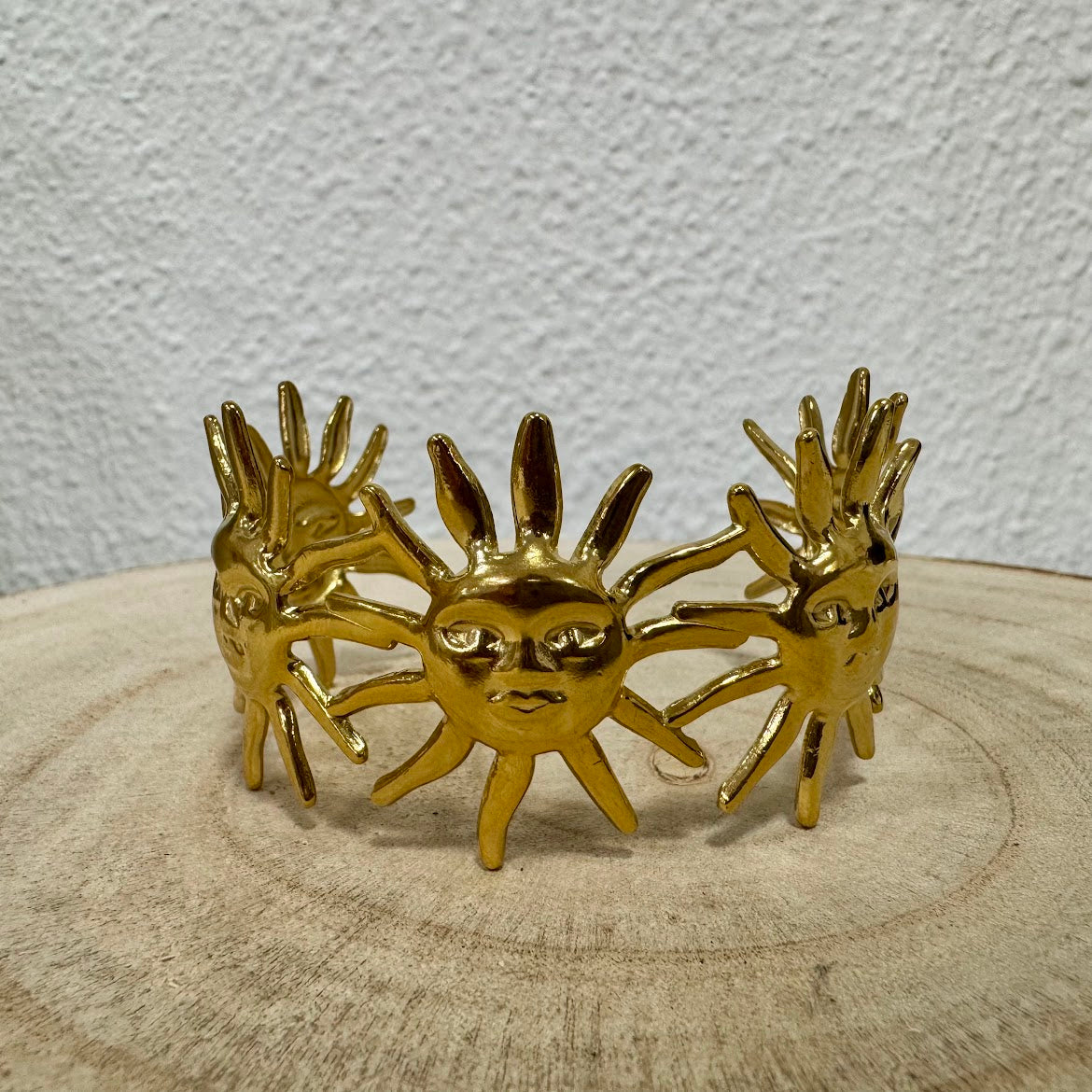 Pulseira Aberta, Dourado, Sol