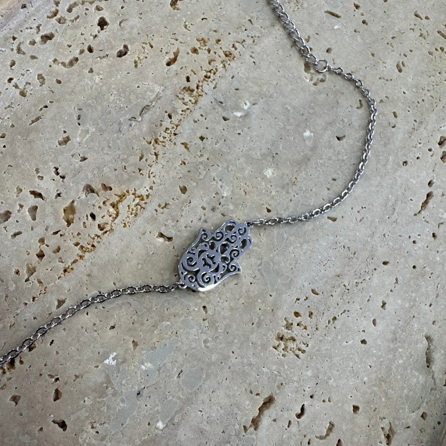 Pulseiras Hamsa Simplificadas de Aço Inox VARIEDADES (Dourado/Prateado)