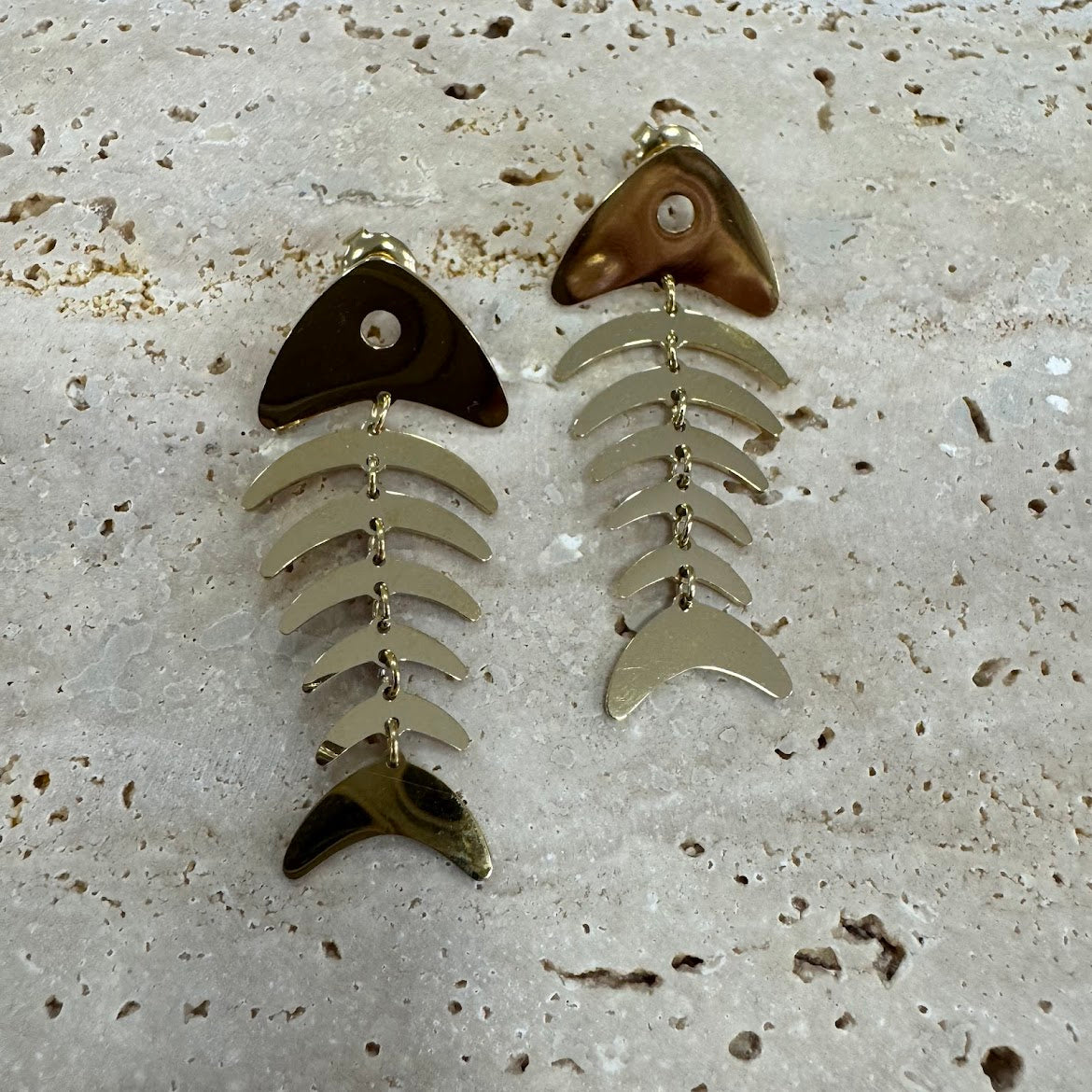 Brincos Espinhas de Peixe VARIEDADES (Dourado/Prateado)