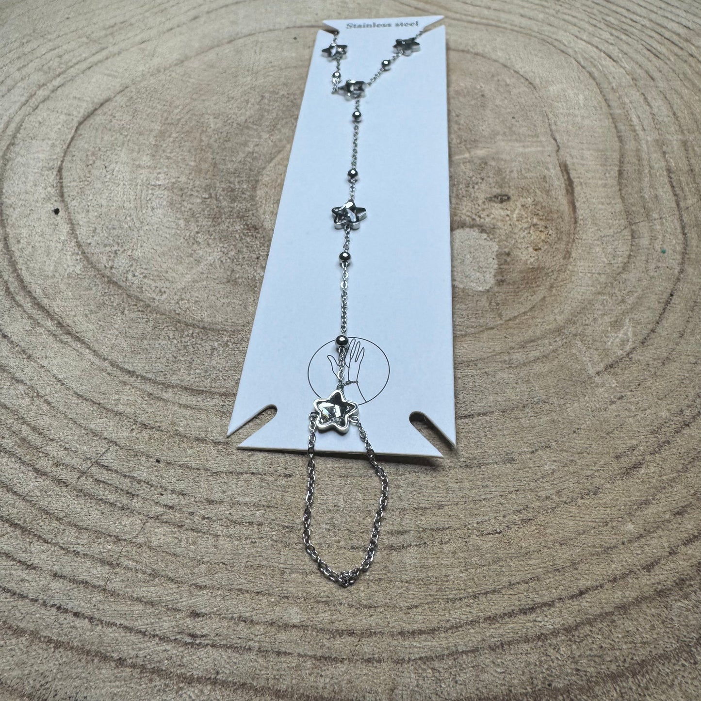 Pulseira de Dedo Brilhantes Estrelas