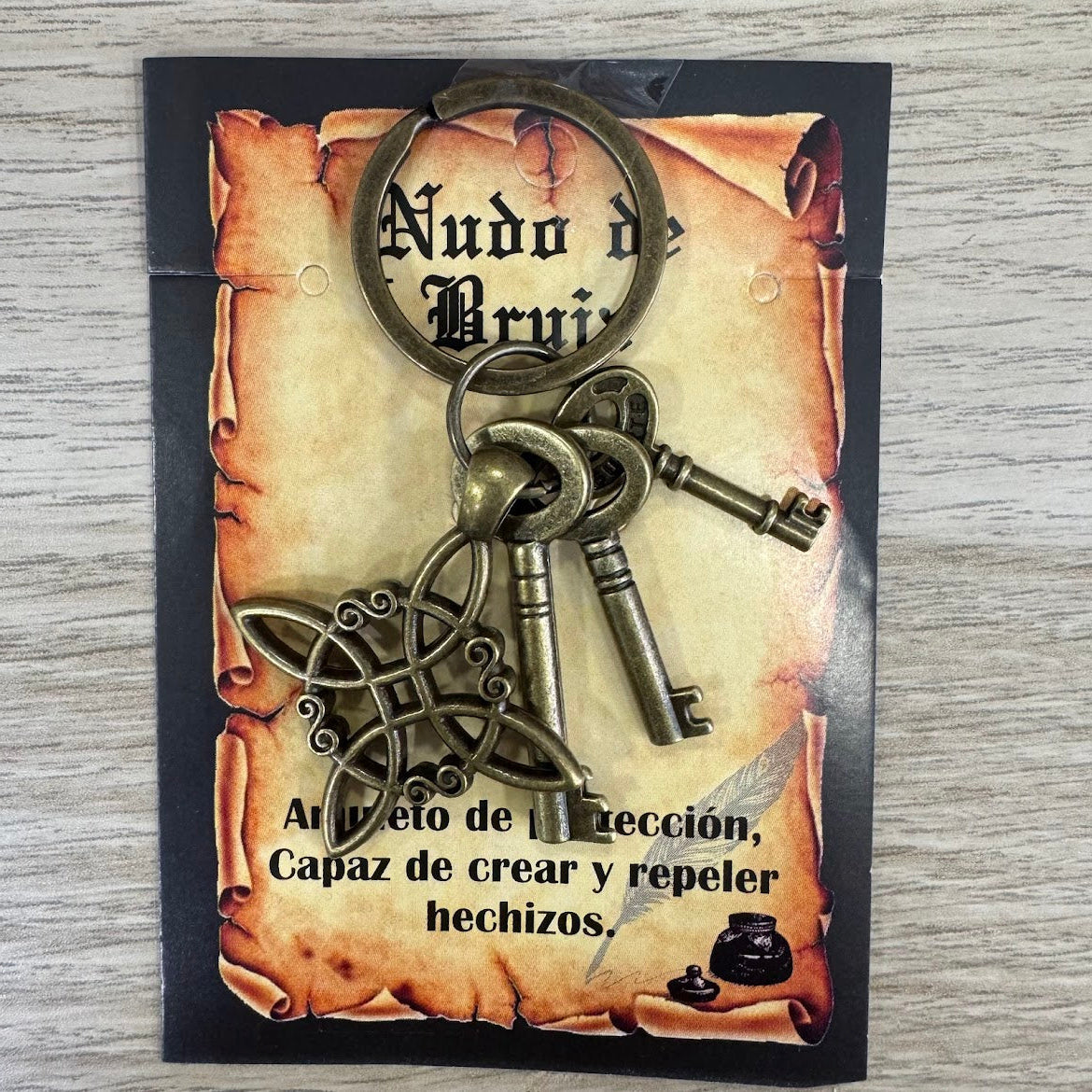 Porta Chaves Metal, Douradinhos VARIEDADES (Proteção/Nó de Bruxa) Nó de Bruxa