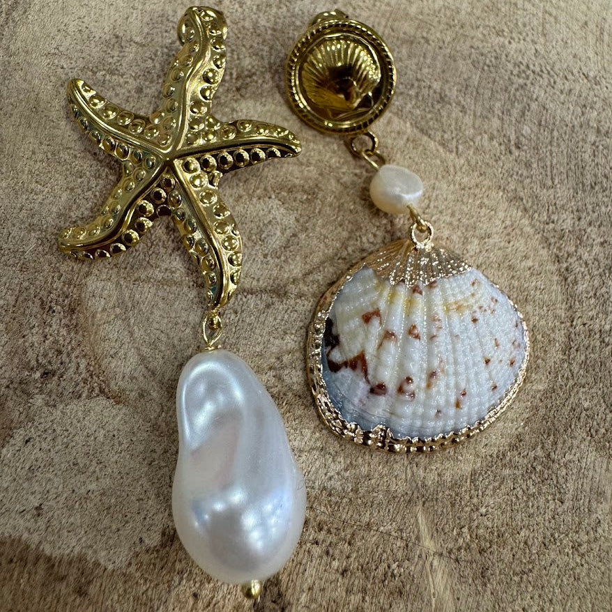 Brincos Inox, Marinhos, Dourado e Pérola