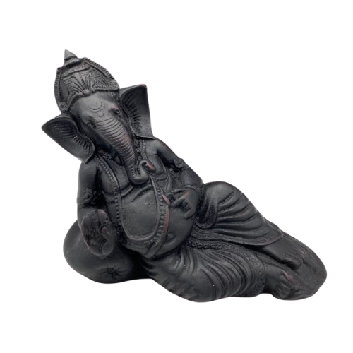 Ganesha Sentado de Lado Elefante Estatueta (15.5x22cm)