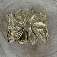 Pulseira Inox Pétalas Dourada