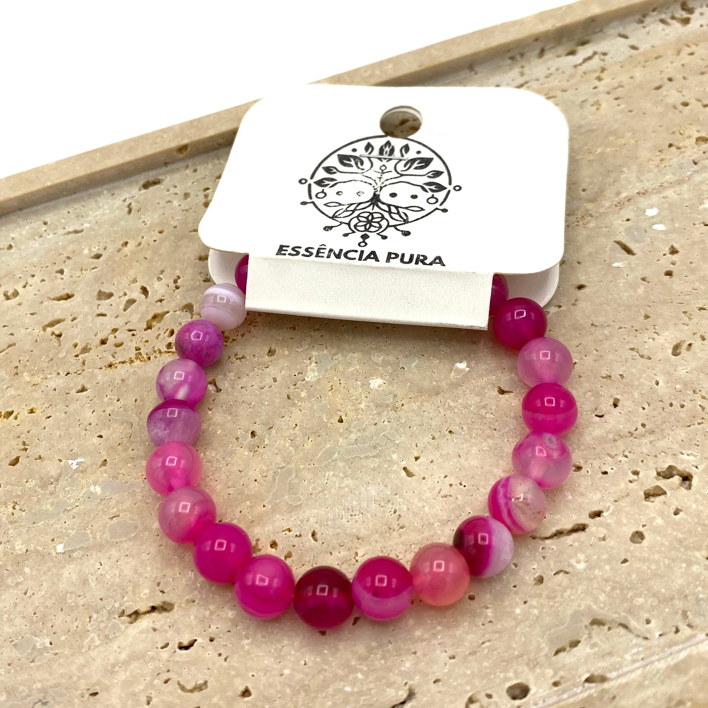 Pulseira Ágata Rosa