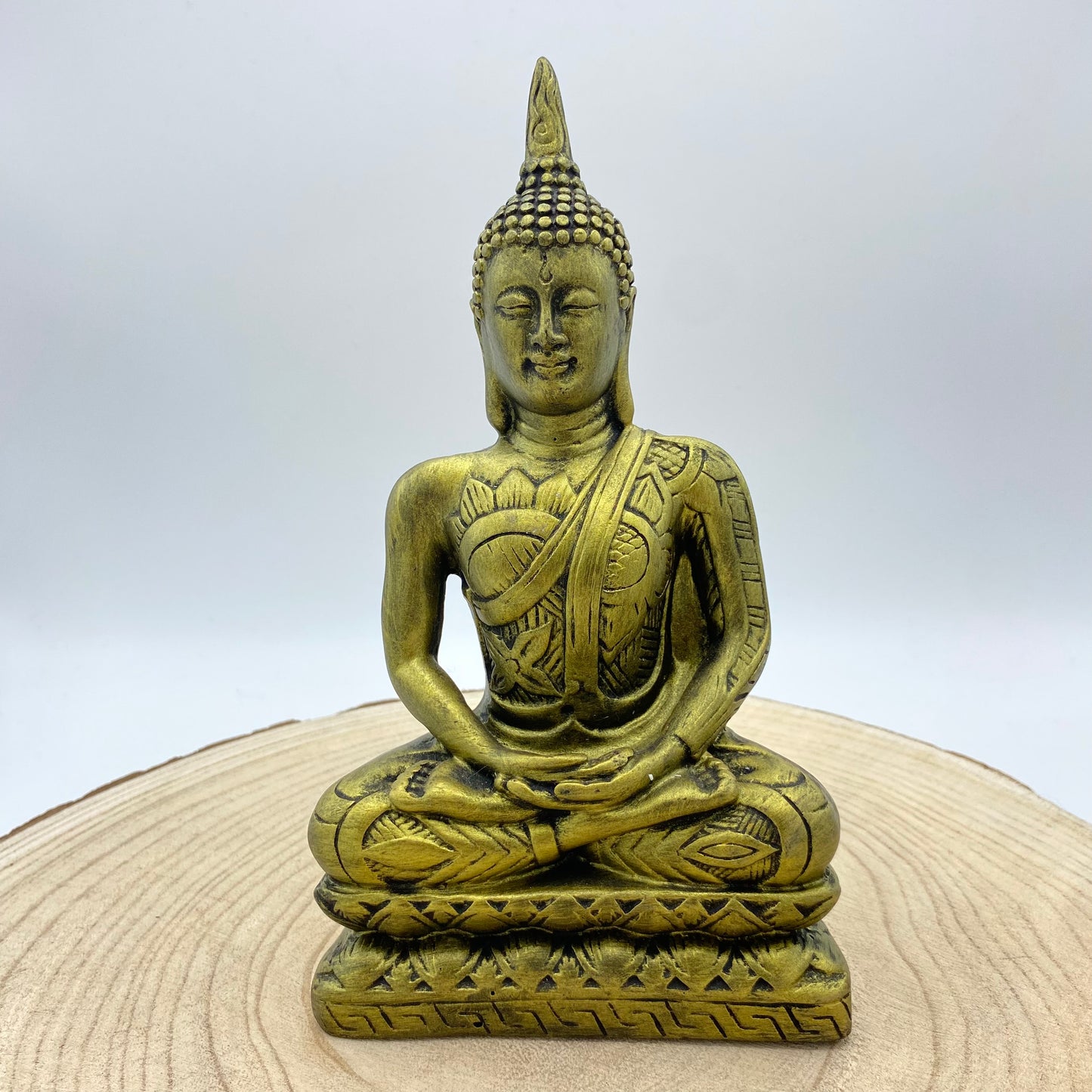 Buda, Sentado Media (Madeira, Bronze, Branco)