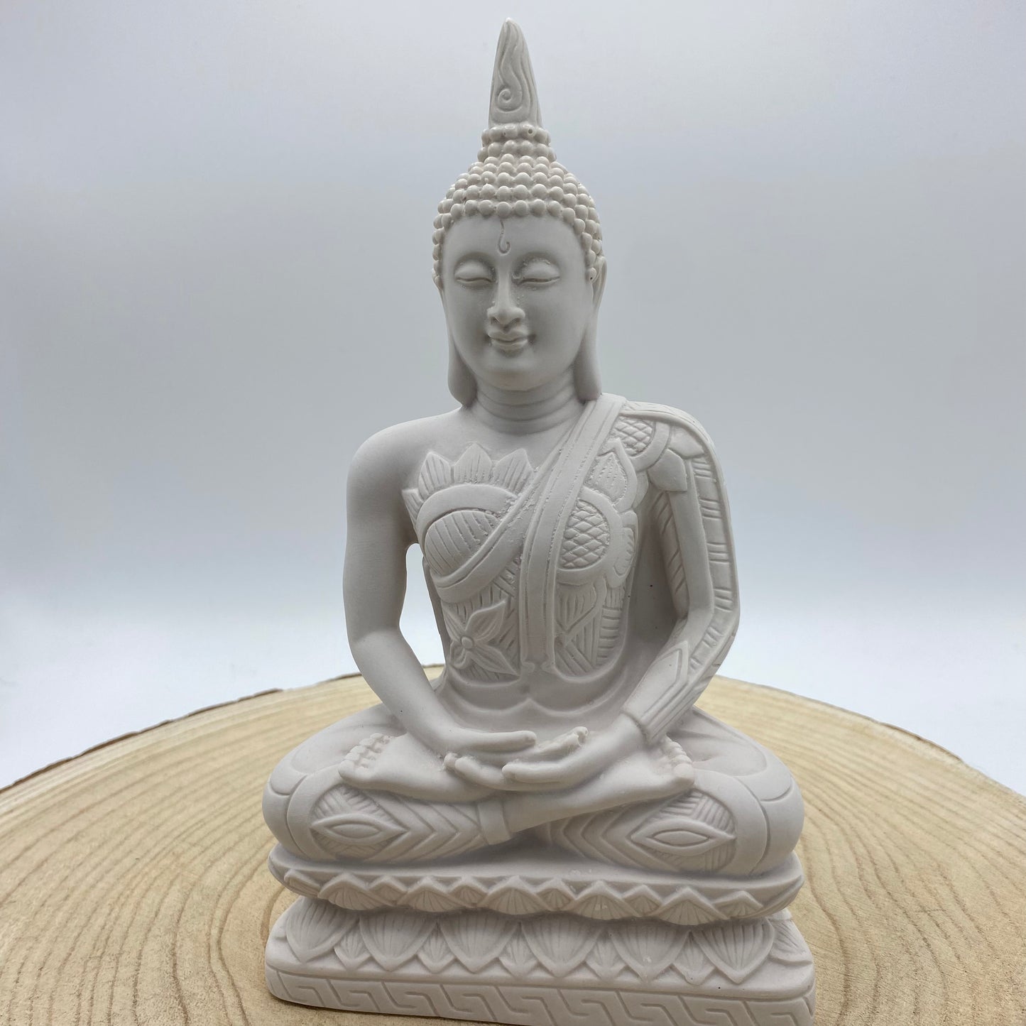 Buda, Sentado Media (Madeira, Bronze, Branco)