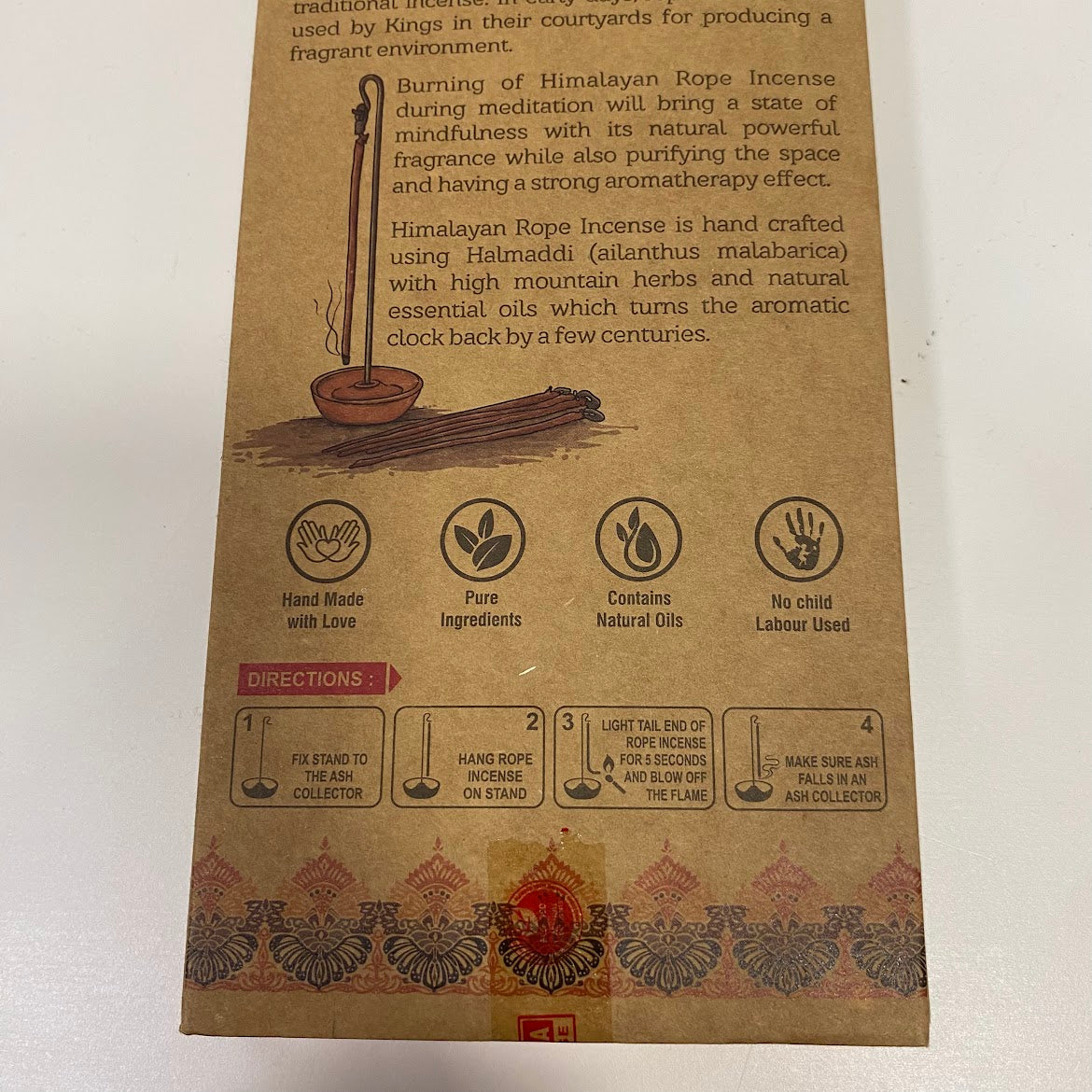 Incenso de Corda Natural dos Himalaias Purify the House