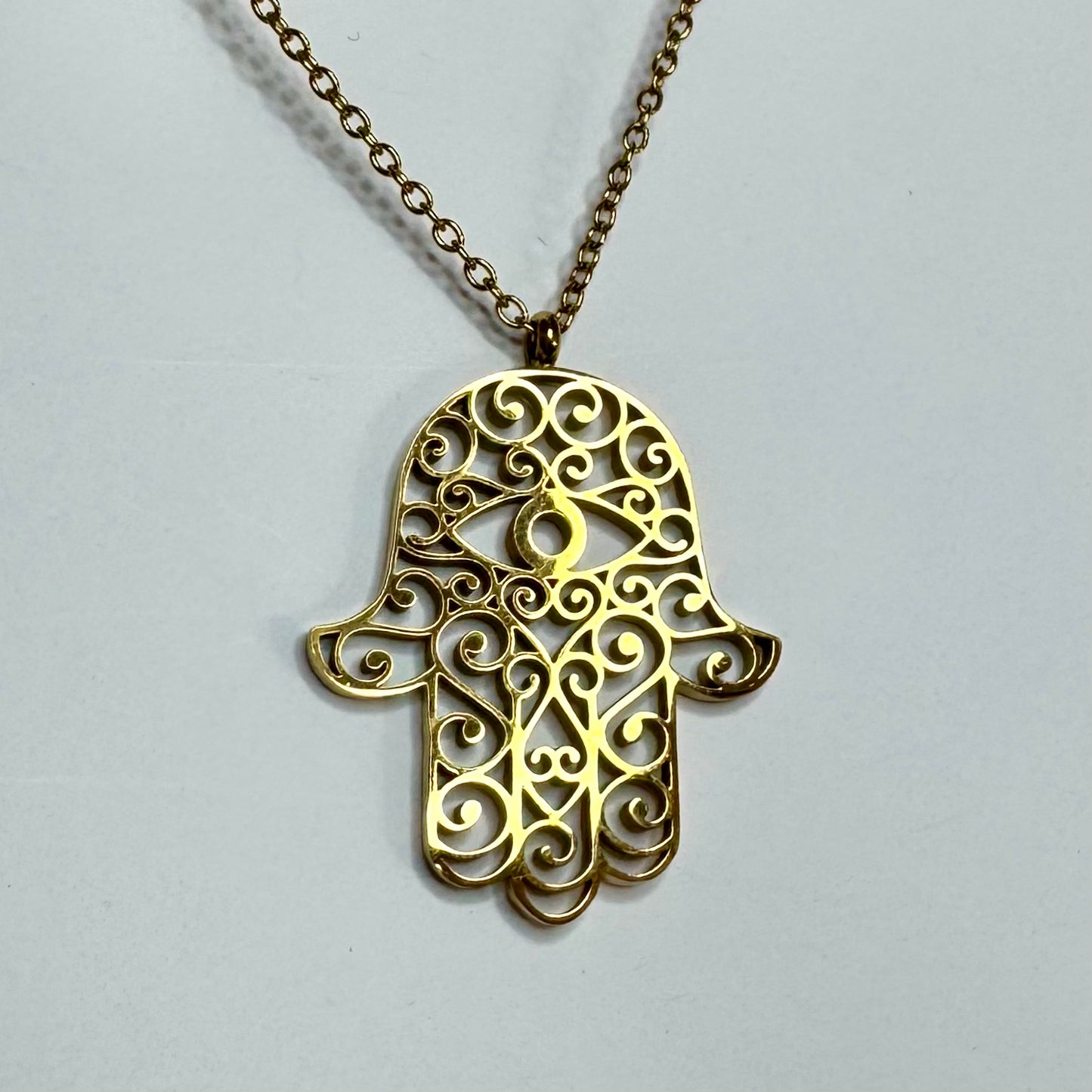 Fio Inox Dourado - Mão de Fátima