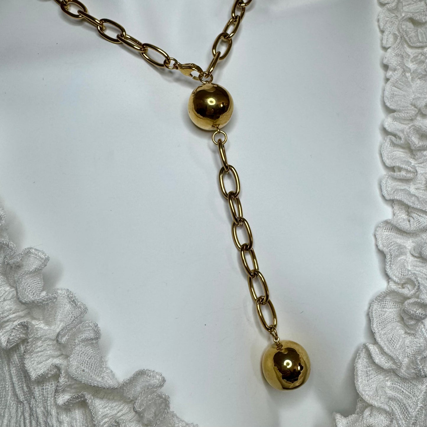 Fio Inox Dourado - Bolas Grandes