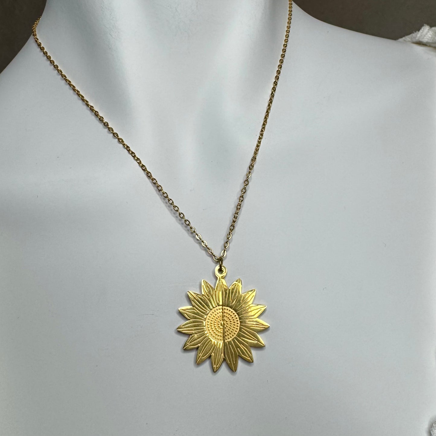 Fio Inox Dourado - Flor Inscrição Madrinha