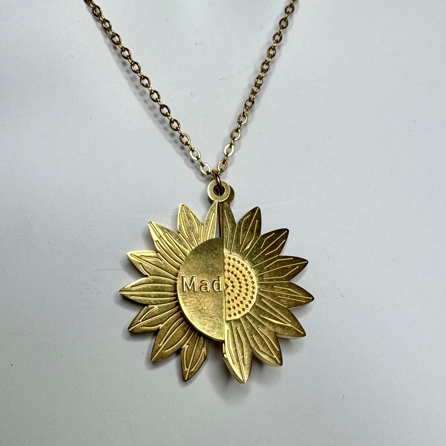 Fio Inox Dourado - Flor Inscrição Madrinha