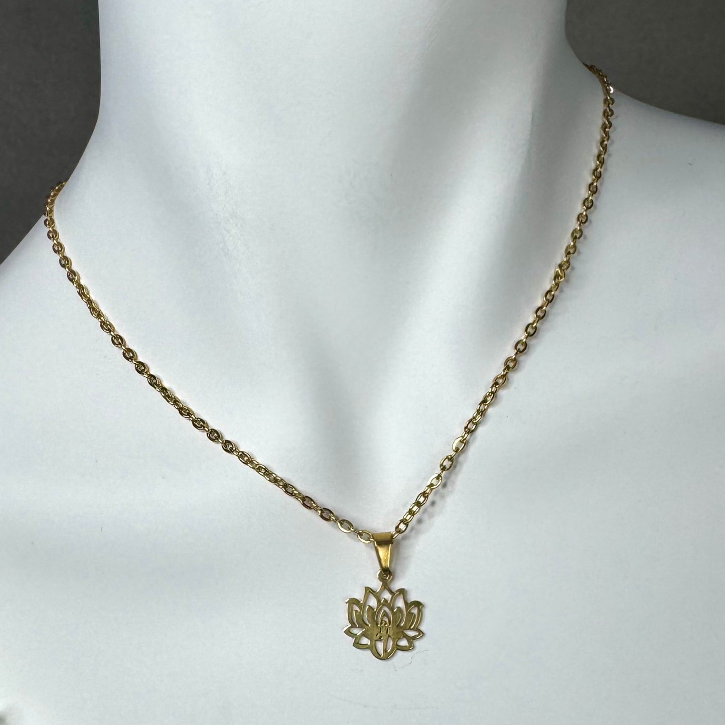 Fio Inox Dourado - Flor de Lotús