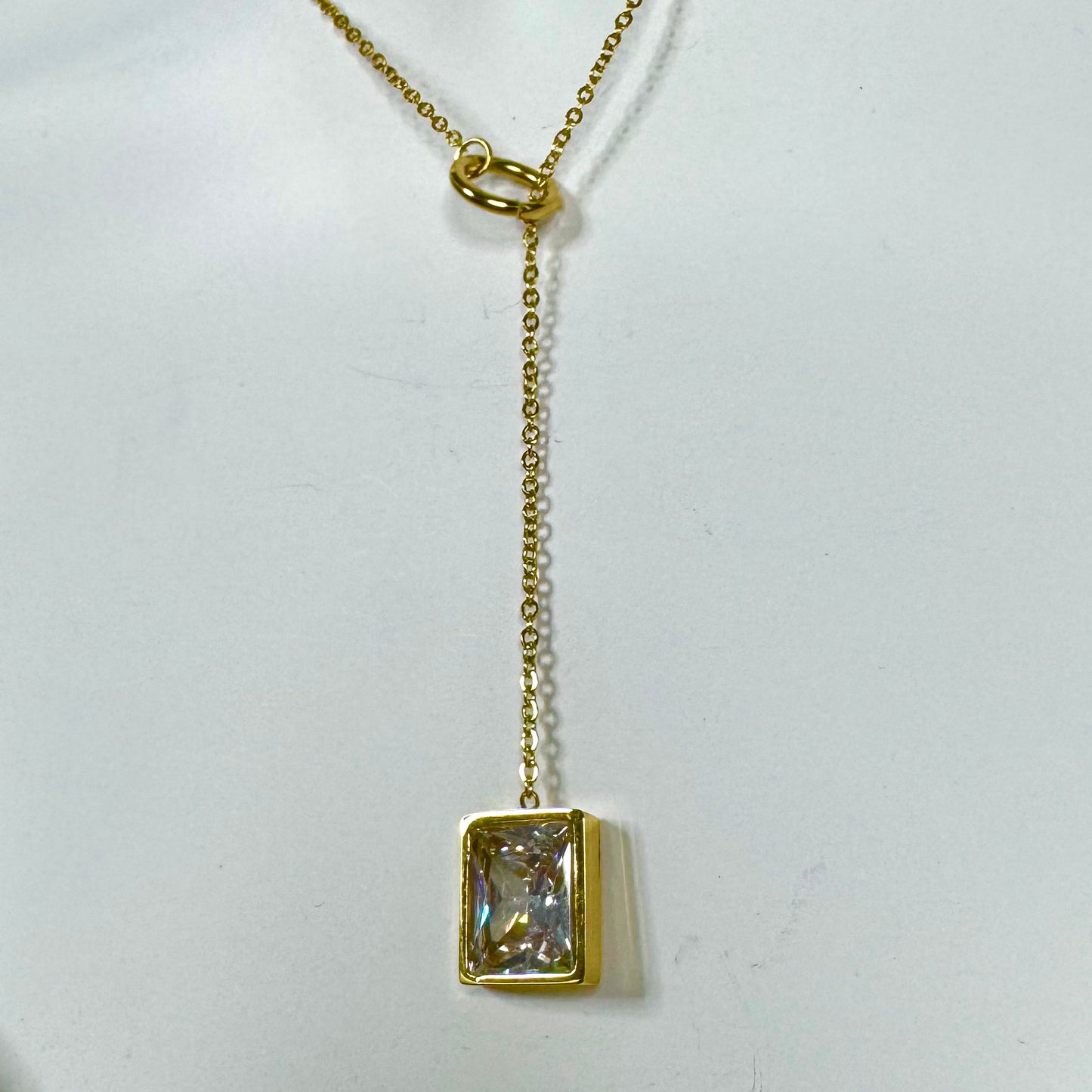 Fio Inox Dourado - Diamante Quadrado