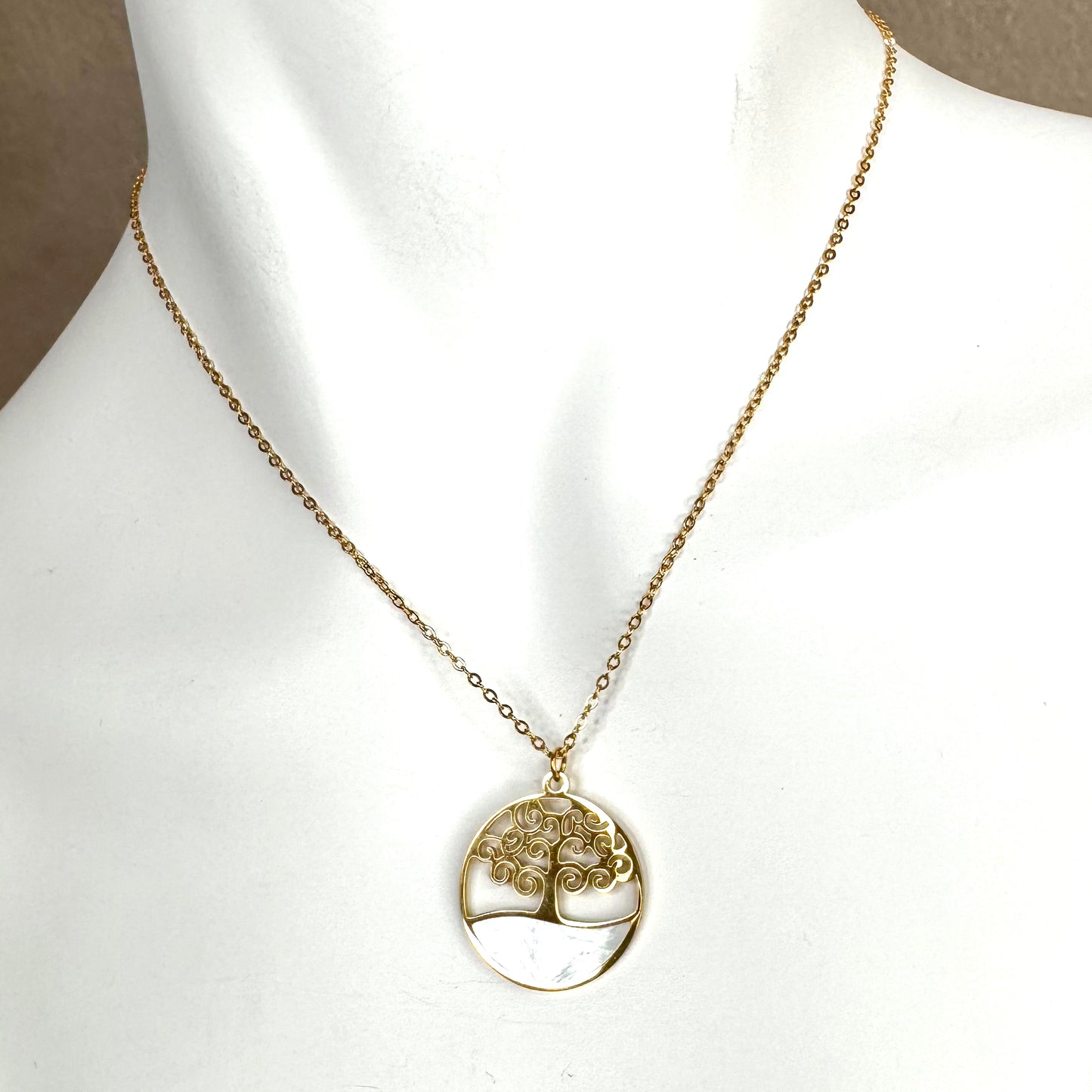 Fio Árvore da Vida Dourado e Branco
