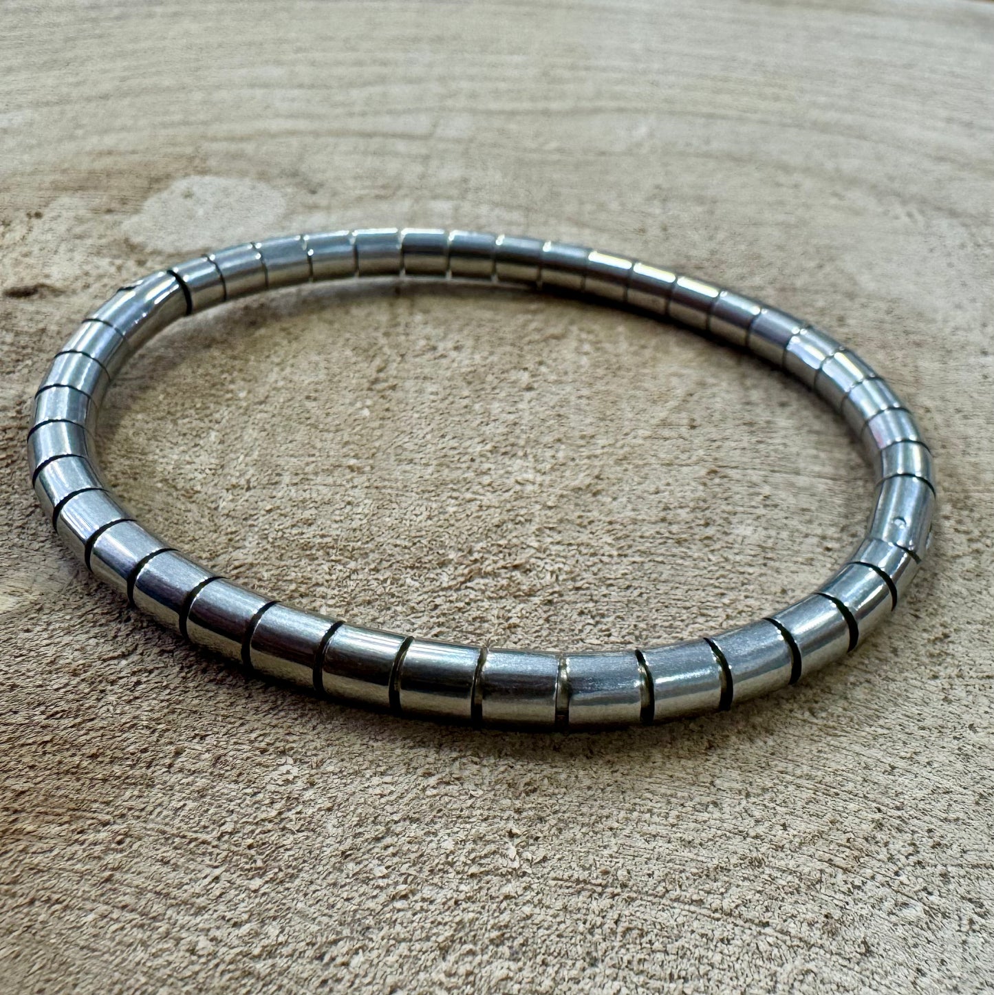 Pulseira Rígida Inox Prateado I