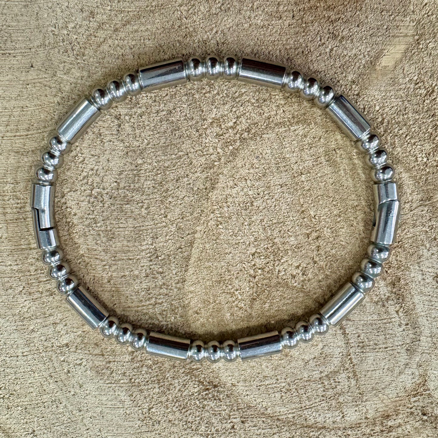 Pulseira Rígida Inox Prateado III