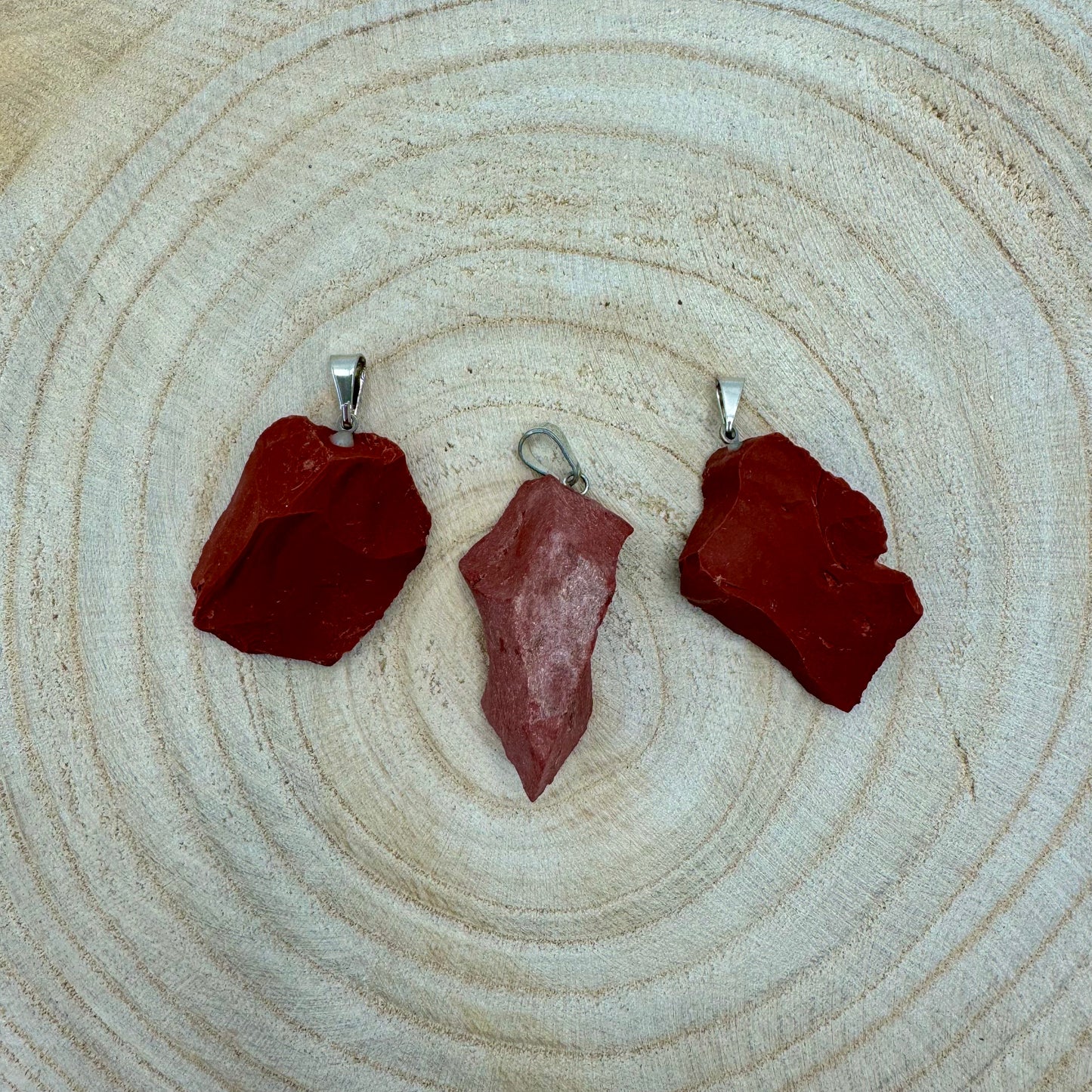 Pendente Pedra Bruta - JASPE VERMELHO