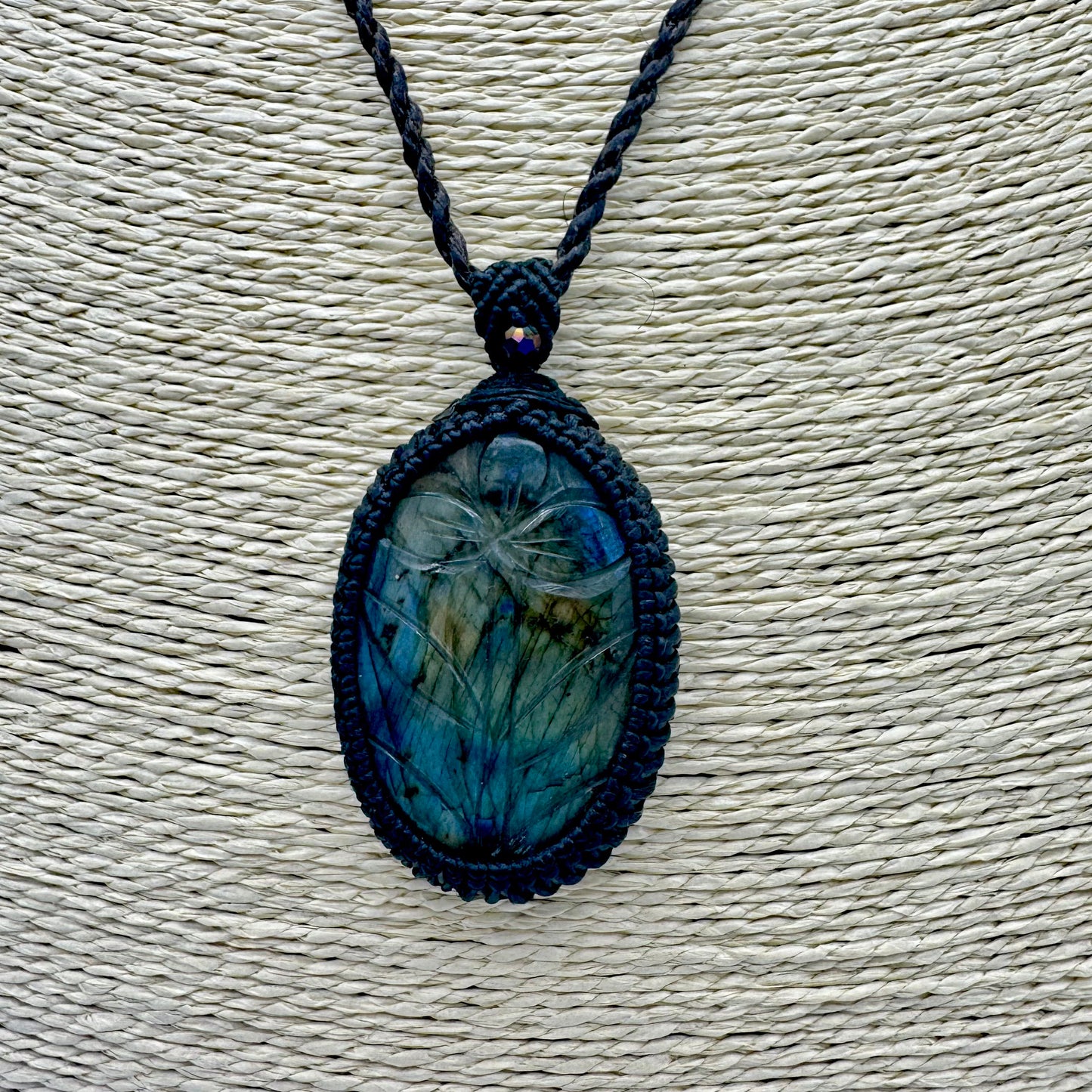 Fio Oval de Labradorite Trabalhada