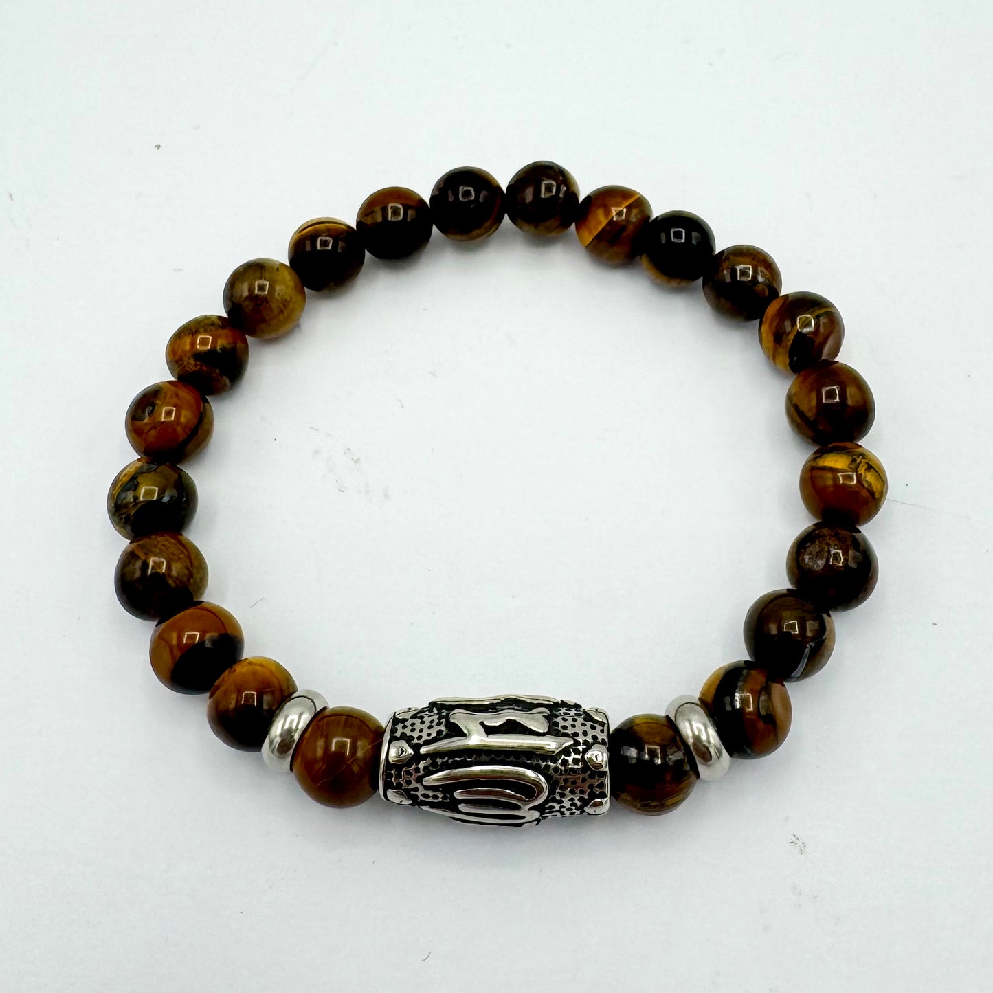 Pulseira Homem Olho de Tigre com Pingente Pulseira 1