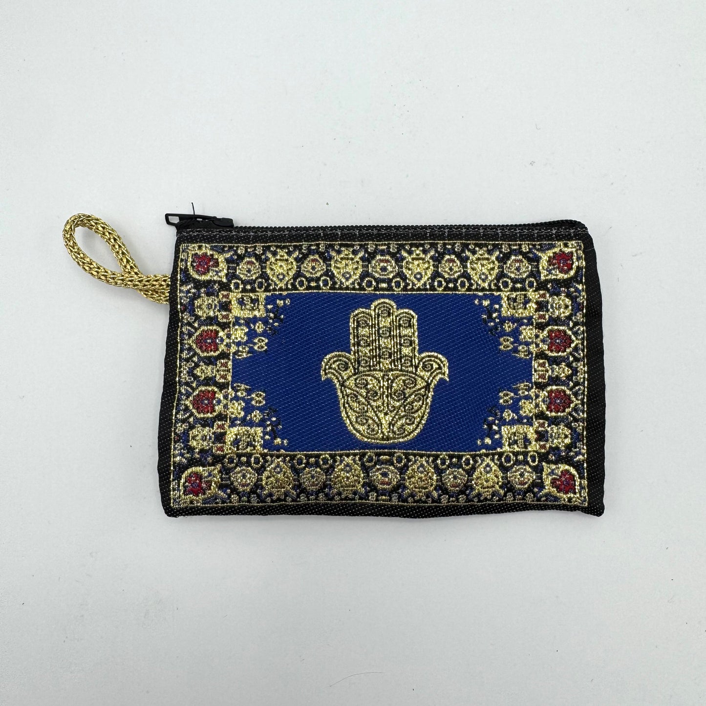 Bolsa Pequena Mão Dourada, com Decoração