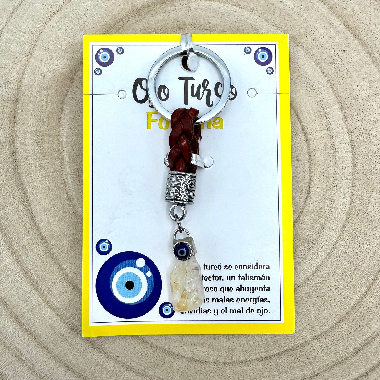 Porta Chaves Olho Turquo mais Pedra (VARIEDADES)