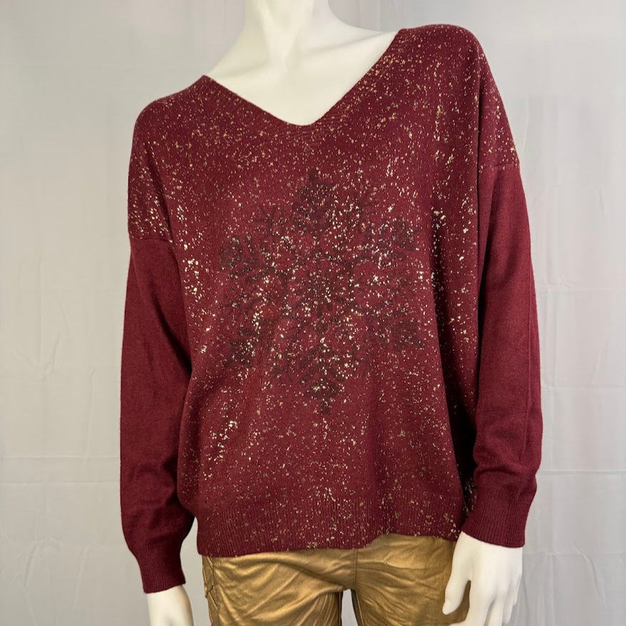 Blusa Metalizados Dourado Bordeaux