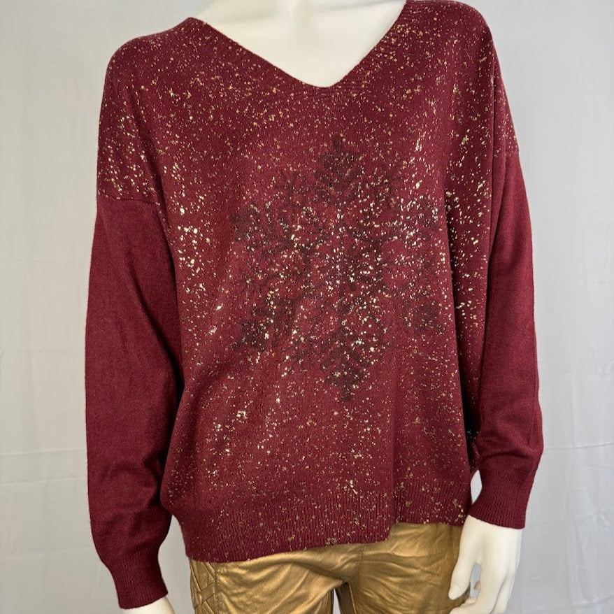 Blusa Metalizados Dourado Bordeaux