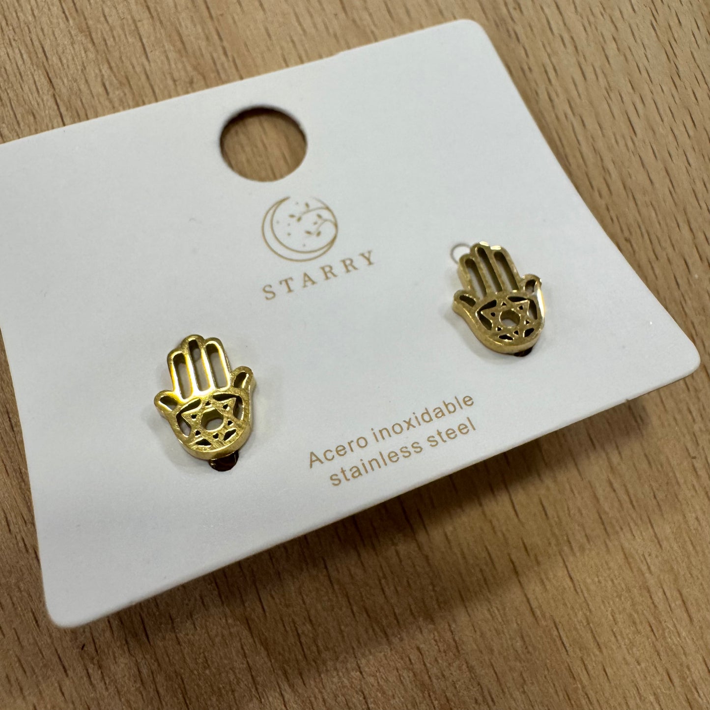 Brincos Mini Hamsá Dourado