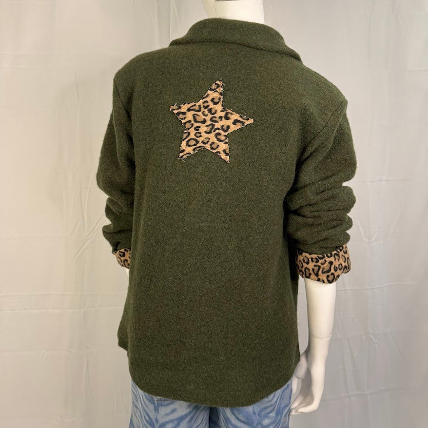Blazer Fazenda Forrada com detalhes em Tigresa - VERDE