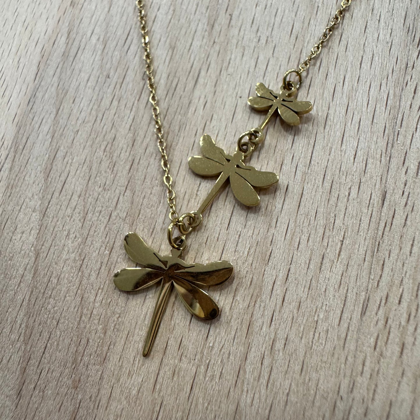 Fio 3 Libélulas Dourado