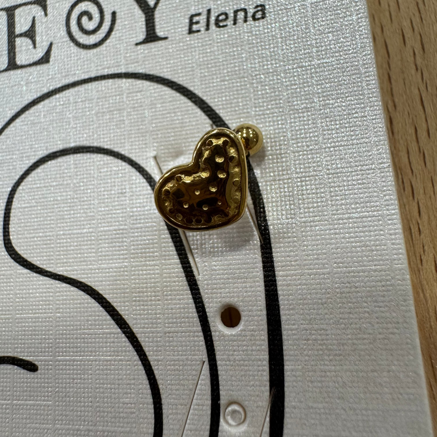 Brinco Singular Coração Dourado