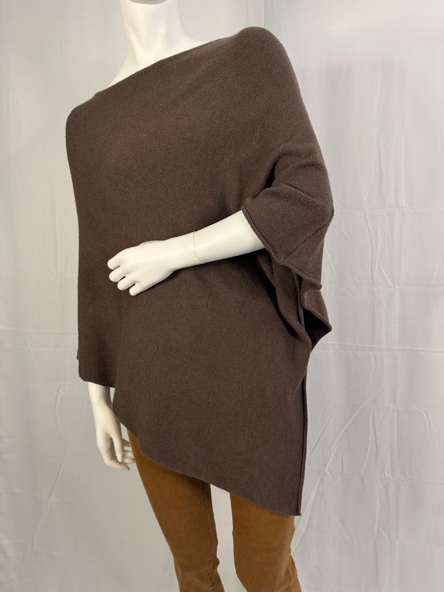 Poncho Lã Castanho